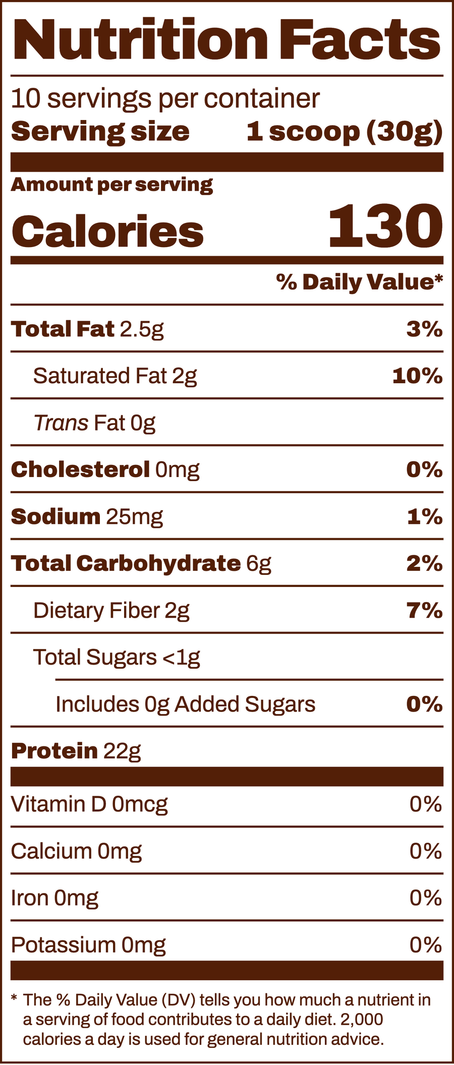 Nutrition information panel for Coconut Protein Vanilla Velvet 300g